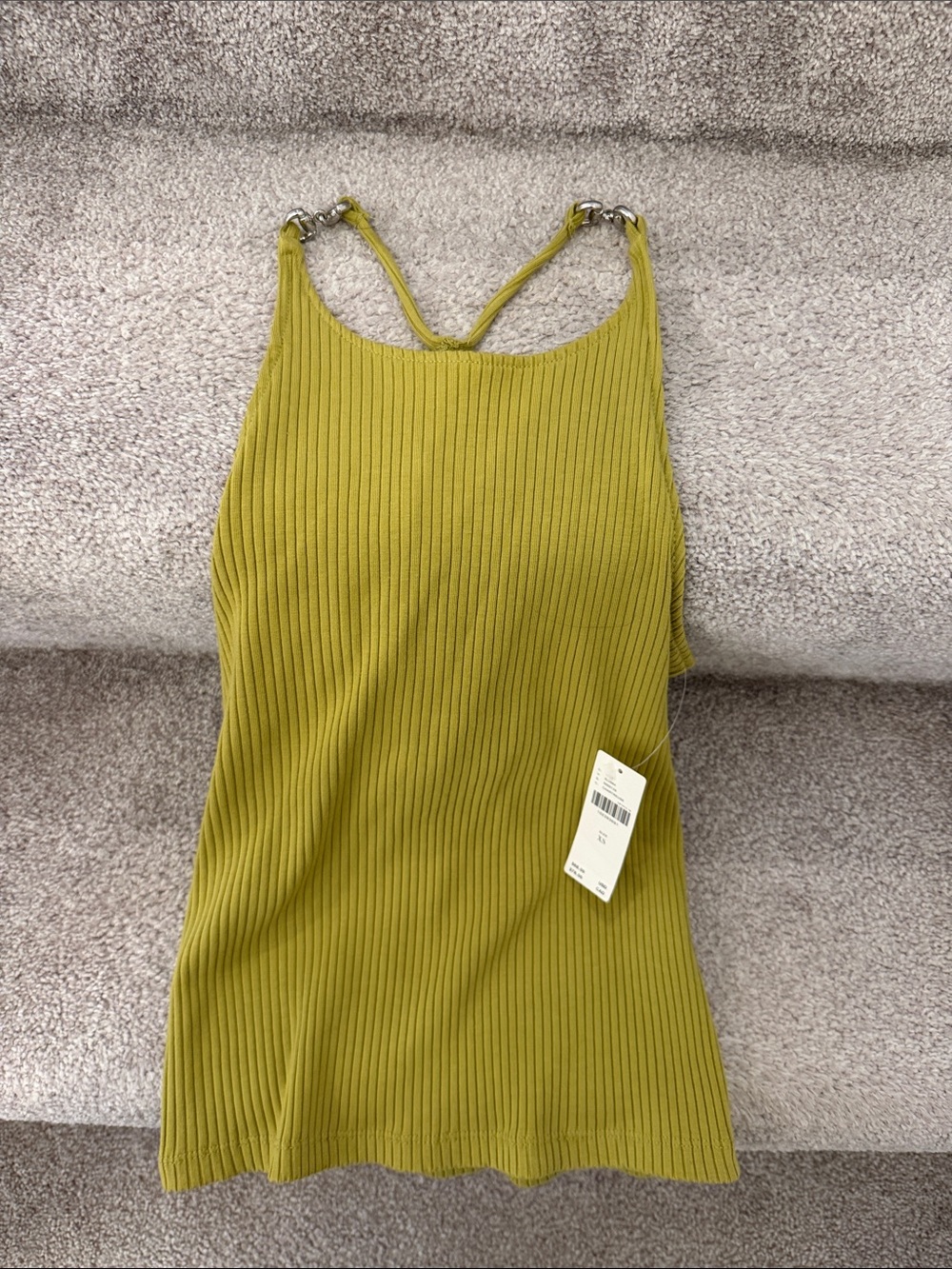 Maeve Olive Green Ribbed Tank Top